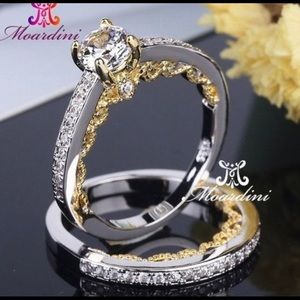Genuine Cut 2.5 carats Diamonique 2pcs w/ ring box